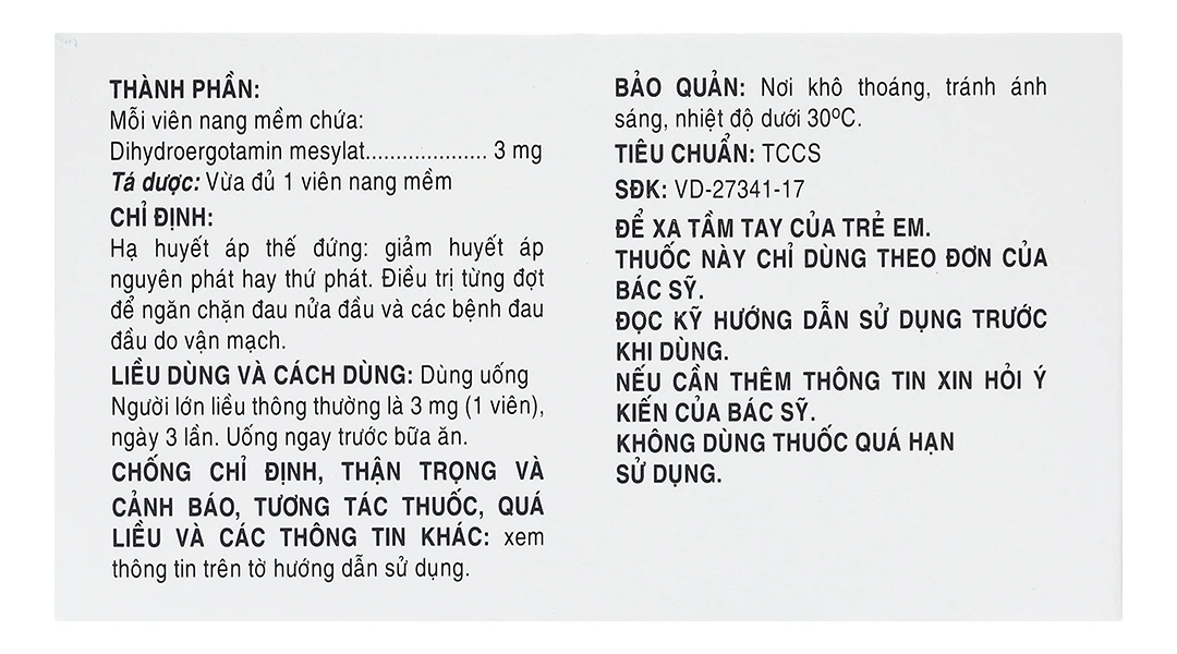 Timmak 3mg trị chóng mặt, đau nửa đầu (6 vỉ x 10 viên) - 2