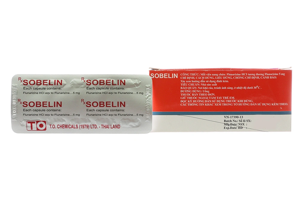 Sobelin 5mg trị rối loạn tuần hoàn não và ngoại biên (10 vỉ x 10 viên) - 1
