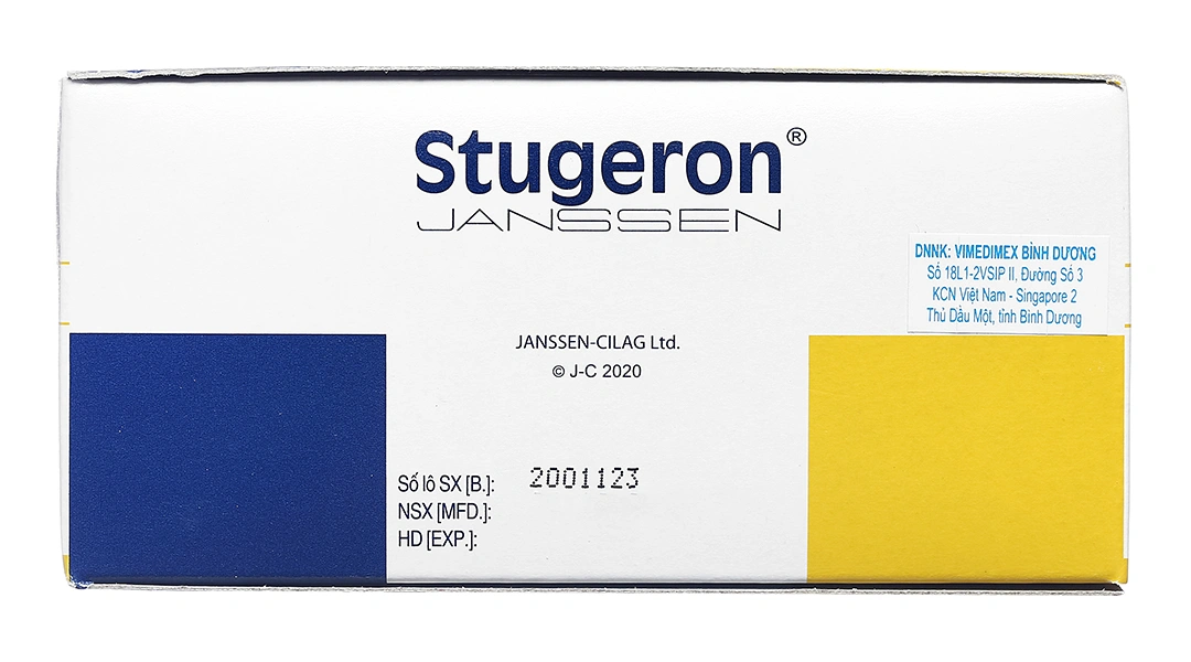 Stugeron 25mg trị rối loạn tuần hoàn não, say tàu xe (25 vỉ x 10 viên) - 2