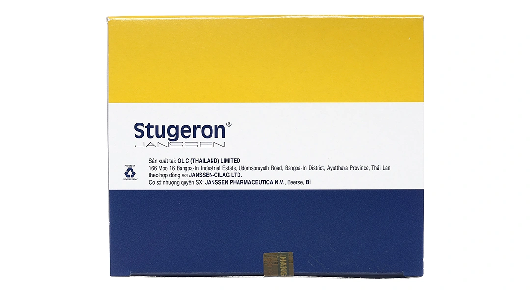 Stugeron 25mg trị rối loạn tuần hoàn não, say tàu xe (25 vỉ x 10 viên) - 4