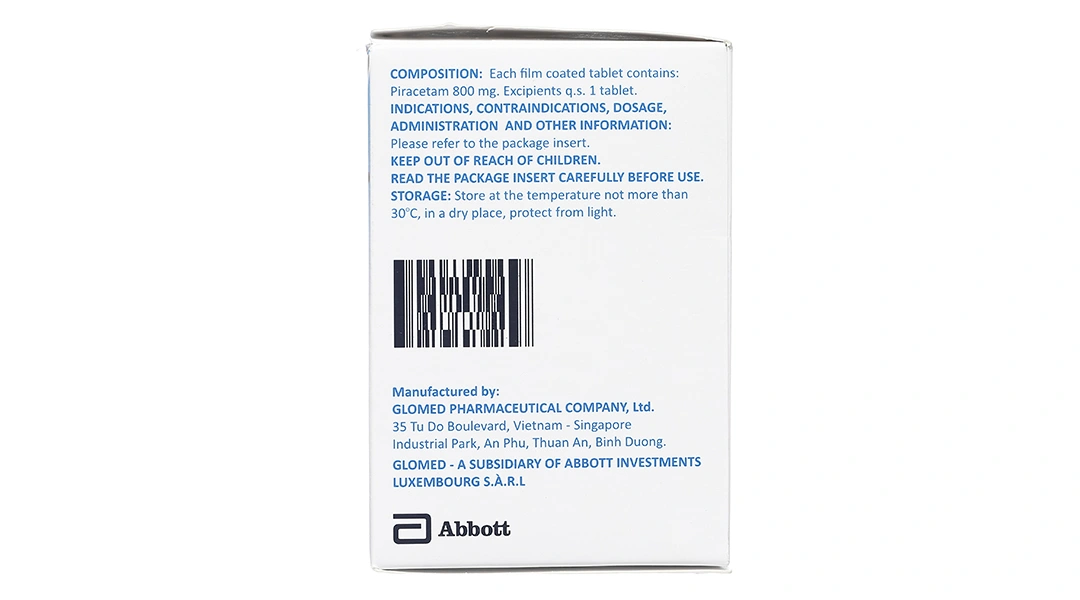 Nootryl 800 trị chóng mặt, giật rung cơ (10 vỉ x 10 viên) - 2