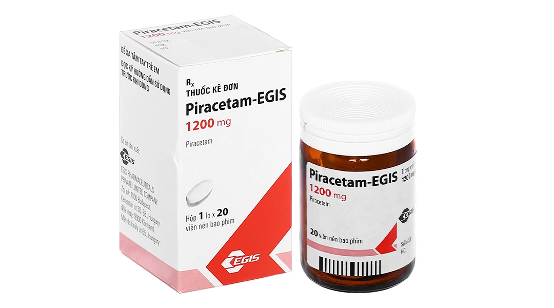 Piracetam-EGIS 1200mg trị triệu chứng của hội chứng tâm thần thực thể lọ 20 viên - 