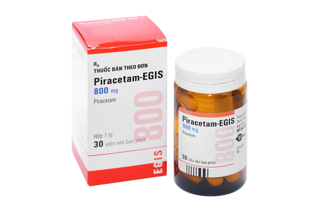 Piracetam EGIS 800mg trị hội chứng tâm thần thực thể lọ 30 viên - 