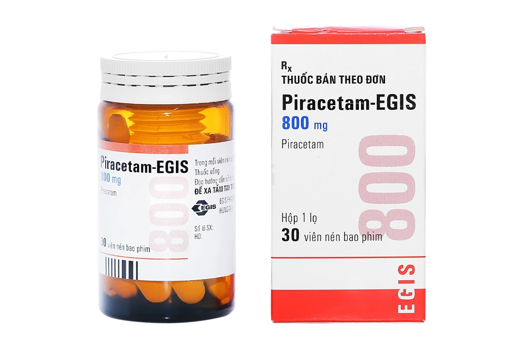 Piracetam EGIS 800mg trị hội chứng tâm thần thực thể lọ 30 viên - 1
