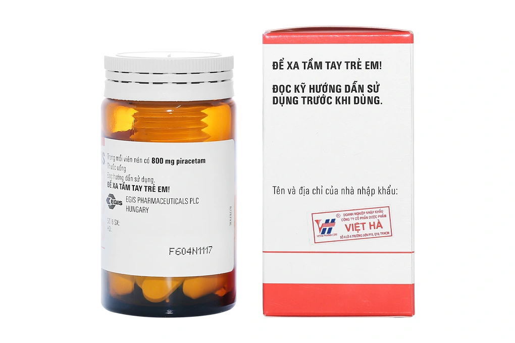 Piracetam EGIS 800mg trị hội chứng tâm thần thực thể lọ 30 viên - 2
