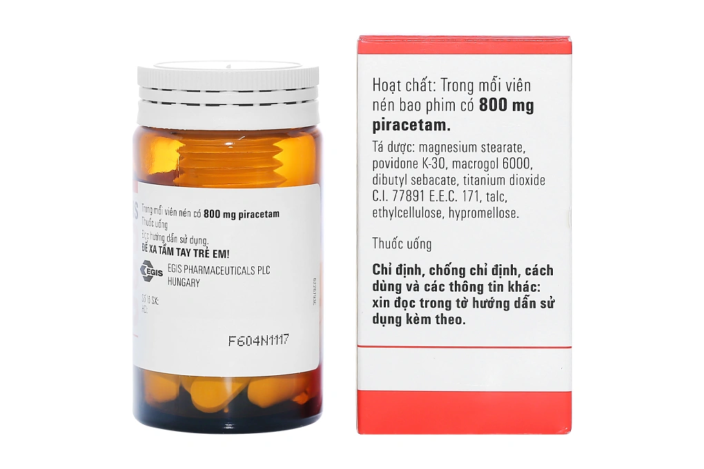 Piracetam EGIS 800mg trị hội chứng tâm thần thực thể lọ 30 viên - 3
