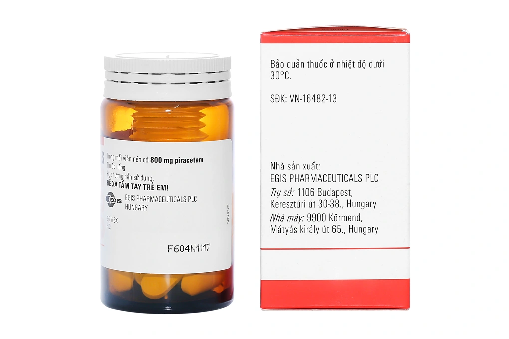 Piracetam EGIS 800mg trị hội chứng tâm thần thực thể lọ 30 viên - 4
