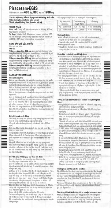 Piracetam EGIS 800mg trị hội chứng tâm thần thực thể lọ 30 viên - 5
