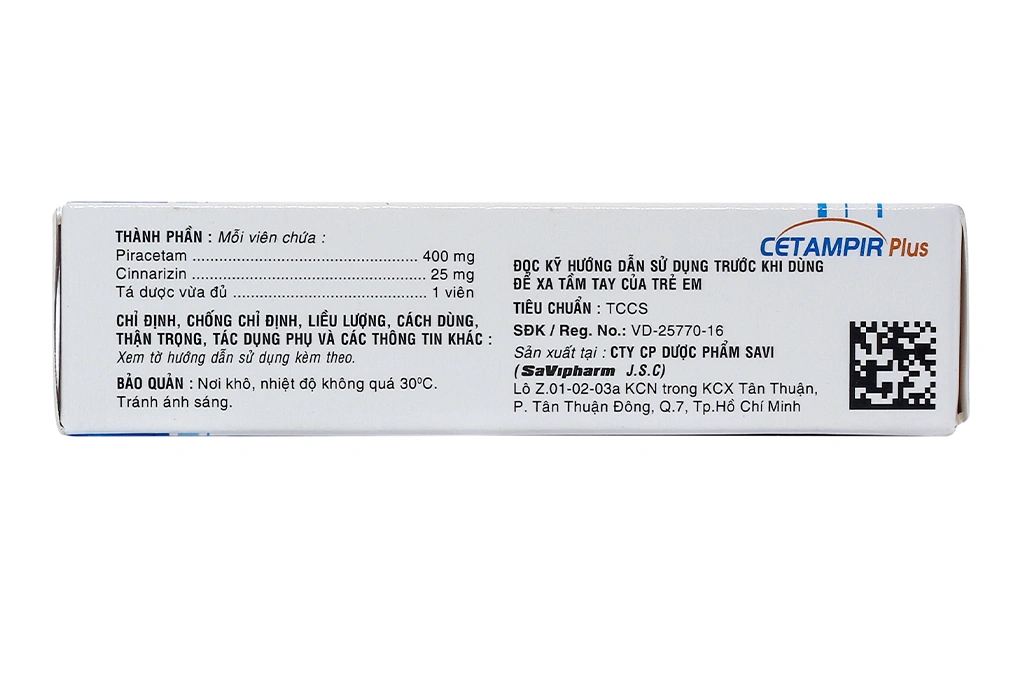Cetampir Plus trị rối loạn thiểu năng vỏ não (3 vỉ x 10 viên) - 2
