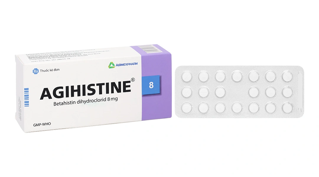 Agihistine 8 trị hội chứng hội chứng Ménière (5 vỉ x 20 viên) - 
