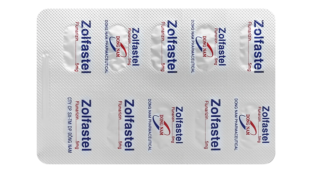 Zolfastel 5mg trị rối loạn tiền đình, đau nửa đầu (10 vỉ x 10 viên) - 8