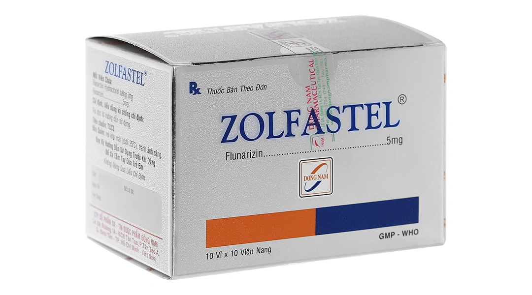 Zolfastel 5mg trị rối loạn tiền đình, đau nửa đầu (10 vỉ x 10 viên) - 1