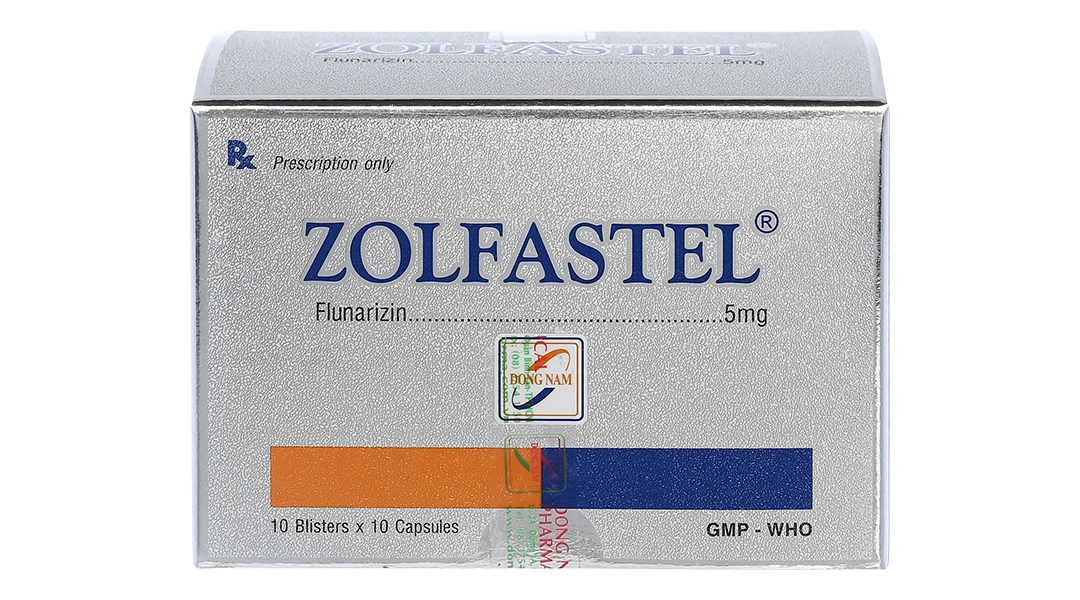 Zolfastel 5mg trị rối loạn tiền đình, đau nửa đầu (10 vỉ x 10 viên) - 3