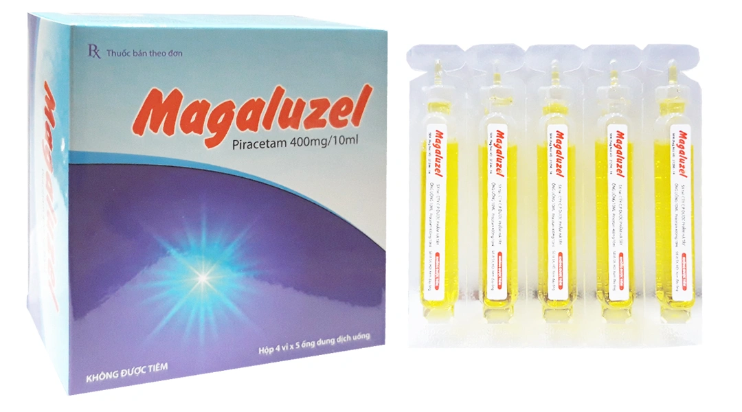 Dung dịch uống Magaluzel 400mg/10ml trị chóng mặt (20 ống x 10ml) - 