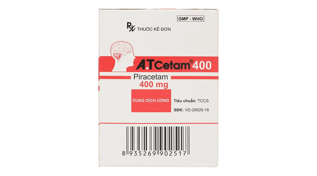 A.T Cetam 400 trị chóng mặt, giật rung cơ (30 ống x 10ml) - 3