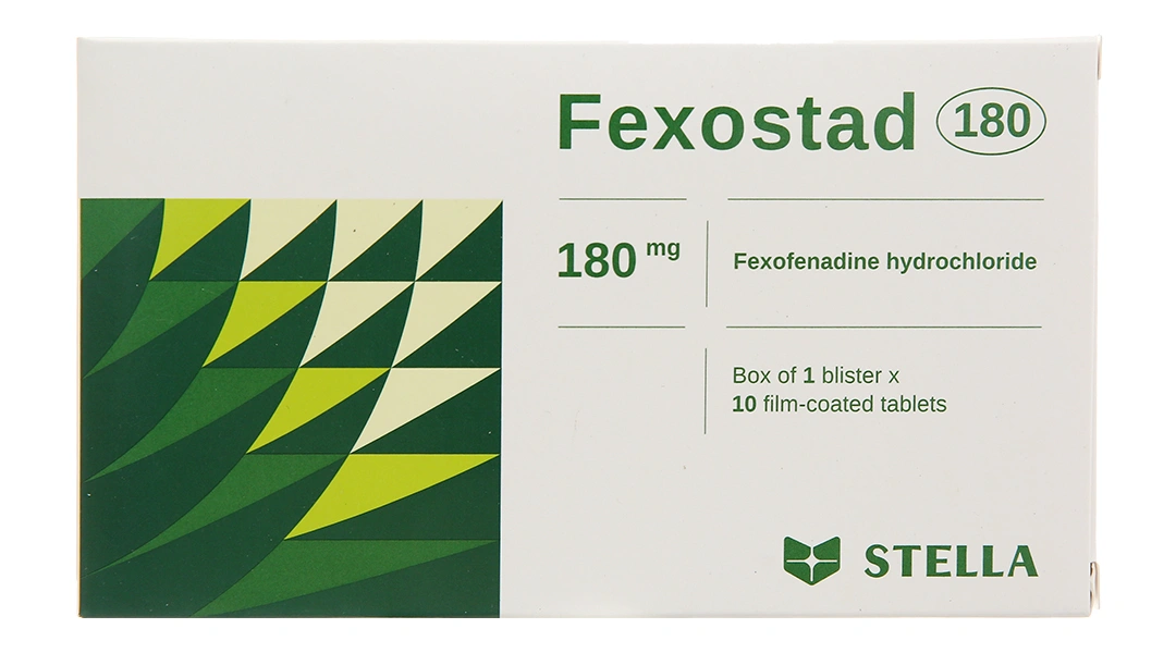 Fexostad 180 giảm triệu chứng của bệnh viêm mũi dị ứng theo mùa (1 vỉ x 10 viên) - 1