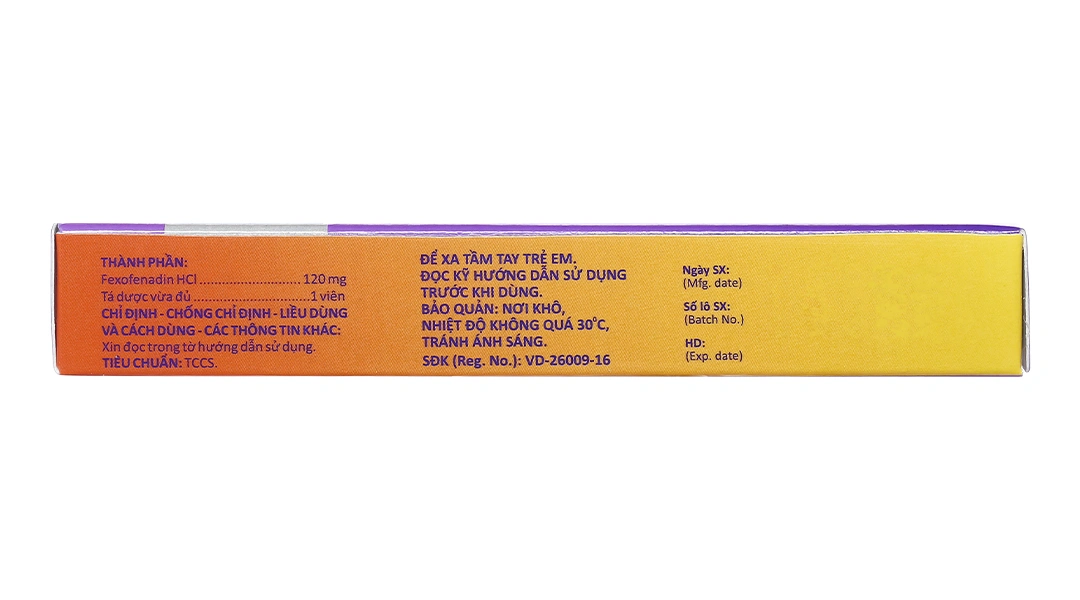 Telfor 120 trị các triệu chứng viêm mũi dị ứng, mày đay (2 vỉ x 10 viên) - 2