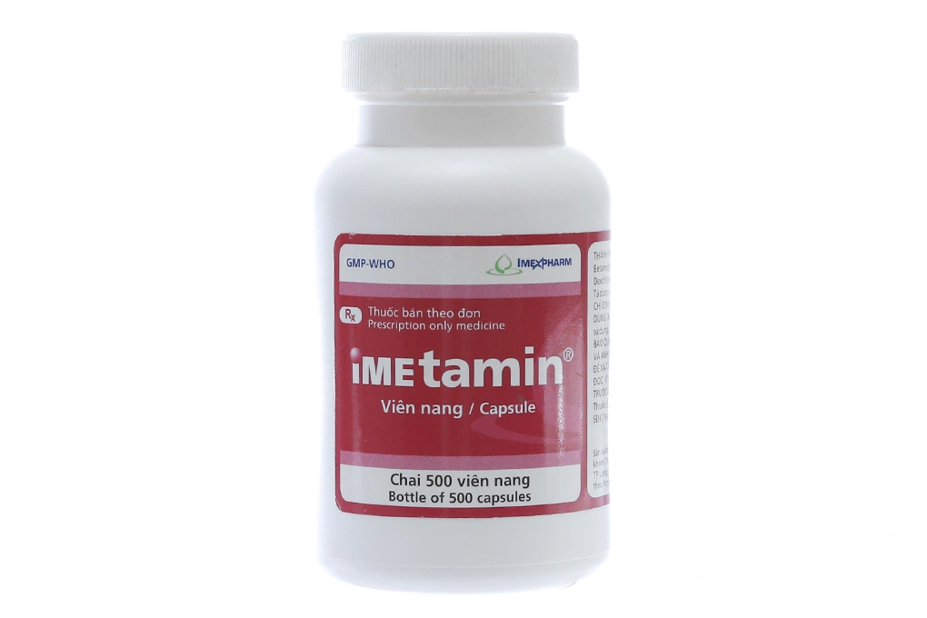 Imetamin trị viêm mũi dị ứng, mày đay lọ 500 viên - 