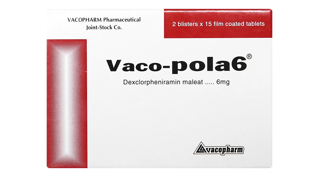 Vaco-pola6 trị viêm mũi dị ứng, mày đay (2 vỉ x 15 viên) - 1