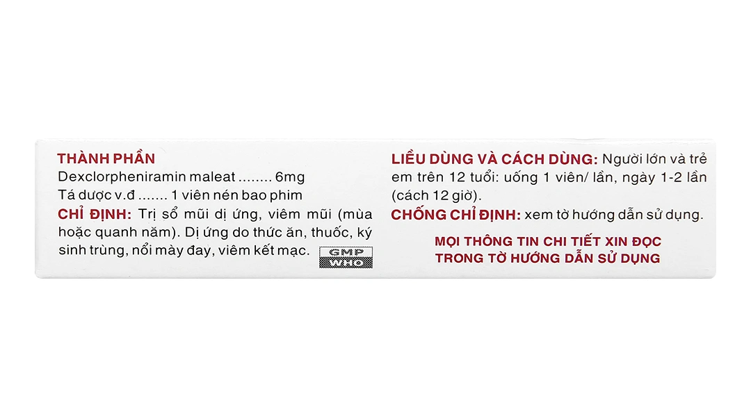Vaco-pola6 trị viêm mũi dị ứng, mày đay (2 vỉ x 15 viên) - 2