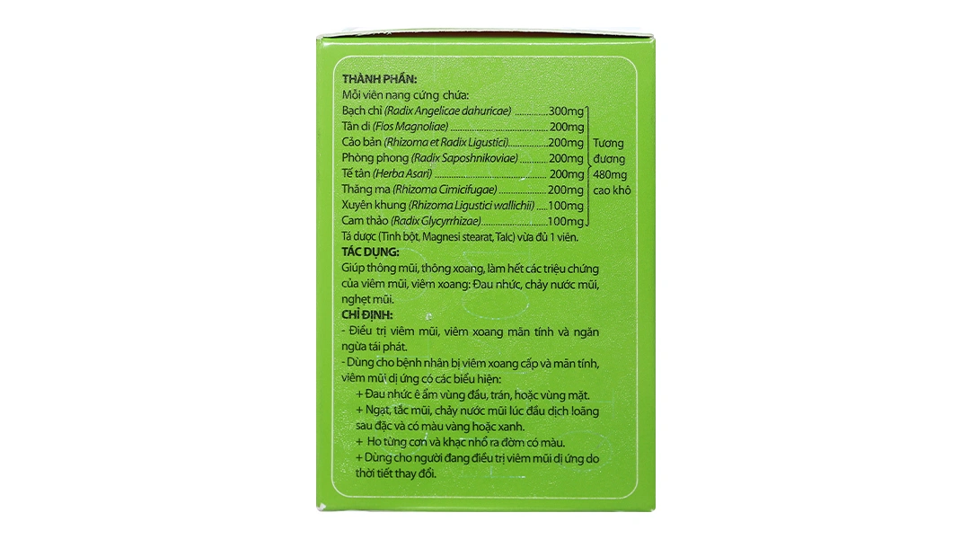 Thông Xoang Tán Nam Dược ngăn ngừa, trị viêm mũi, viêm xoang mạn tính lọ 50 viên - 3