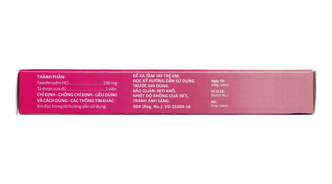 Telfor 180 trị triệu chứng của bệnh mề đay mãn tính (2 vỉ x 10 viên) - 2