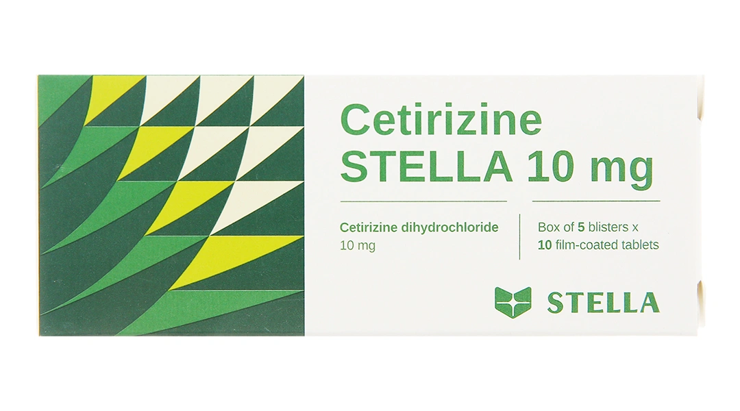 Cetirizine Stella 10mg giảm các triệu chứng viêm mũi dị ứng (5 vỉ x 10 viên) - 1