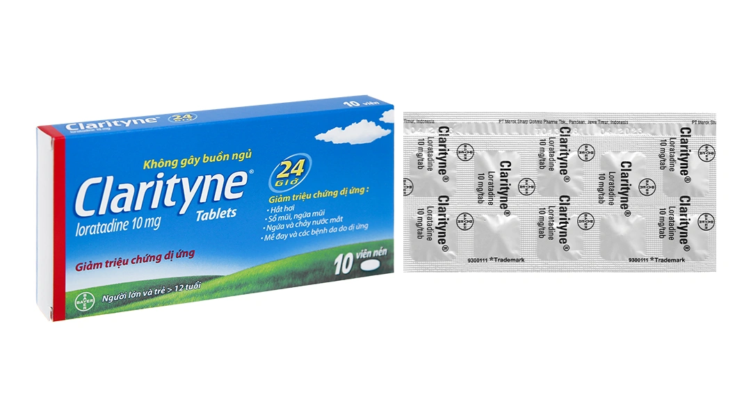 Clarityne 10mg giảm các triệu chứng viêm mũi dị ứng, mề đay (1 vỉ x 10 viên) - 3