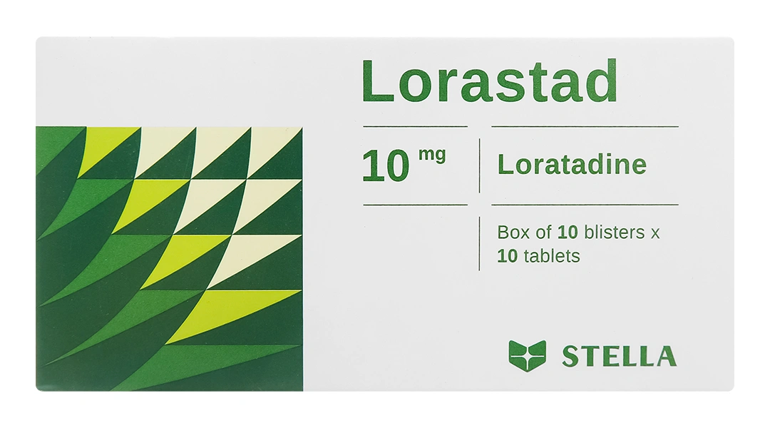 Lorastad 10mg giúp giảm các triệu chứng dị ứng (10 vỉ x 10 viên) - 1