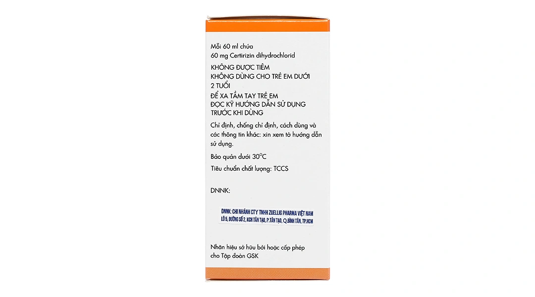 Dung dịch uống Zyrtec 0.1% giảm triệu chứng viêm mũi dị ứng, mề đay chai 60ml - 2