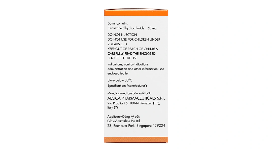 Dung dịch uống Zyrtec 0.1% giảm triệu chứng viêm mũi dị ứng, mề đay chai 60ml - 3