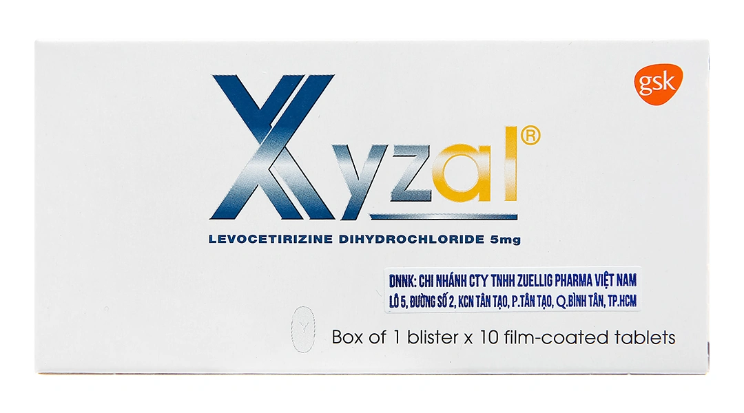 Xyzal 5mg trị viêm mũi dị ứng, mề đay (1 vỉ x 10 viên) - 2