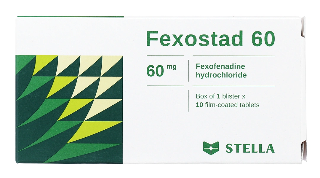 Fexostad 60 trị triệu chứng viêm mũi dị ứng, mày đay (1 vỉ x 10 viên) - 1