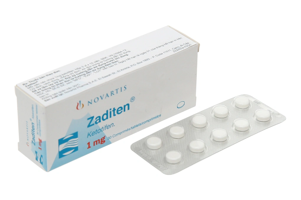 Zaditen 1mg trị viêm mũi dị ứng, mày đay (3 vỉ x 10 viên) - 