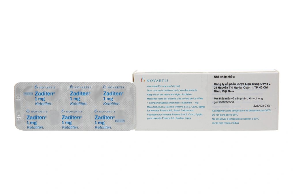 Zaditen 1mg trị viêm mũi dị ứng, mày đay (3 vỉ x 10 viên) - 3