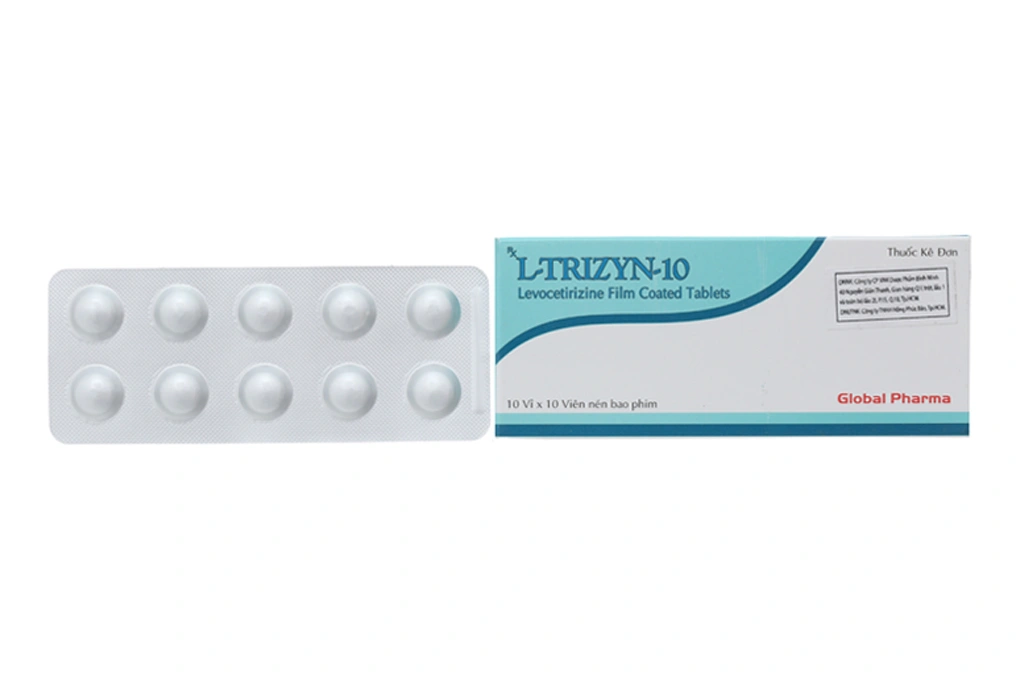 L-Trizyn-10 trị viêm mũi dị ứng, mày đay (10 vỉ x 10 viên) - 1