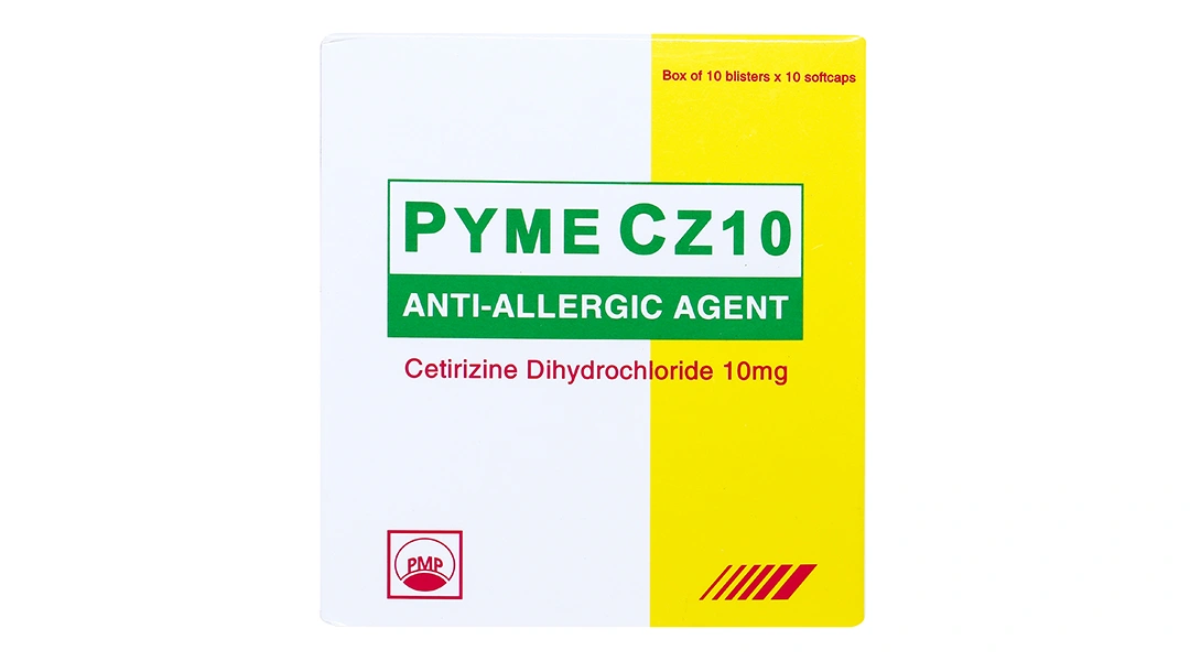 Pyme CZ10 trị viêm mũi dị ứng, mày đay (10 vỉ x 10 viên) - 1