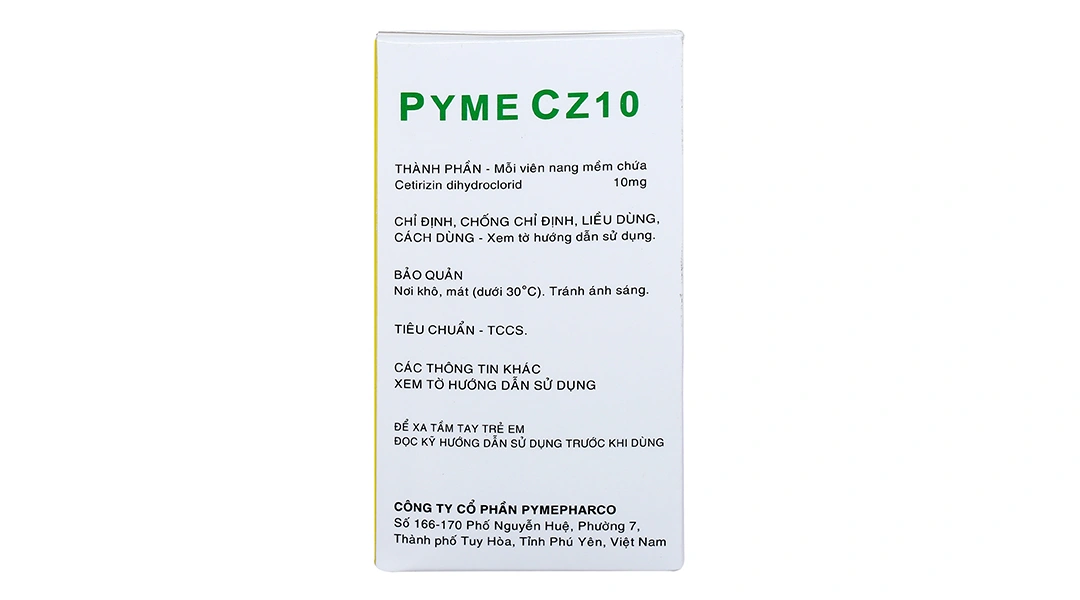 Pyme CZ10 trị viêm mũi dị ứng, mày đay (10 vỉ x 10 viên) - 3