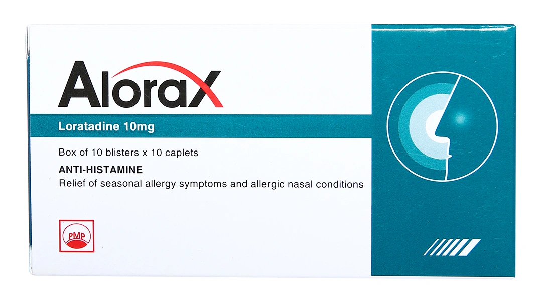 Alorax 10mg giảm các triệu chứng dị ứng theo mùa và viêm mũi dị ứng (10 vỉ x 10 viên) - 1