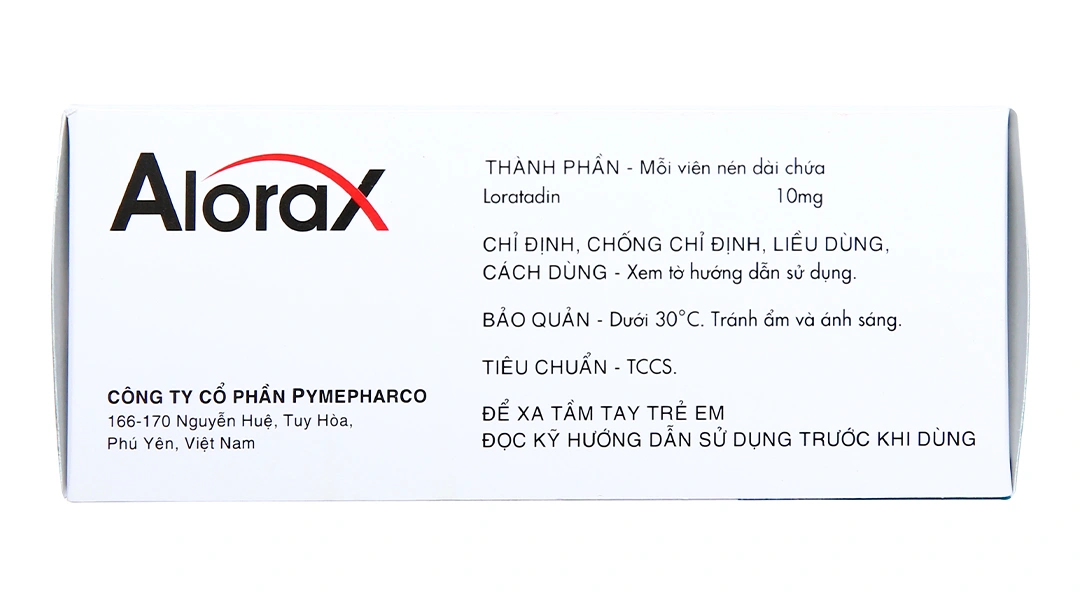 Alorax 10mg giảm các triệu chứng dị ứng theo mùa và viêm mũi dị ứng (10 vỉ x 10 viên) - 2