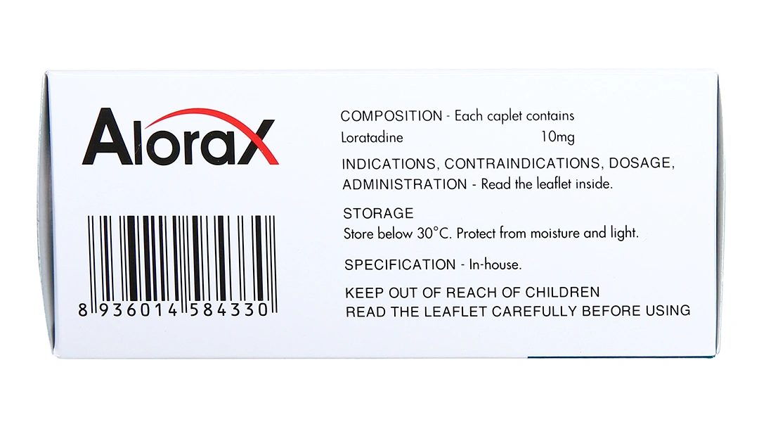 Alorax 10mg giảm các triệu chứng dị ứng theo mùa và viêm mũi dị ứng (10 vỉ x 10 viên) - 3