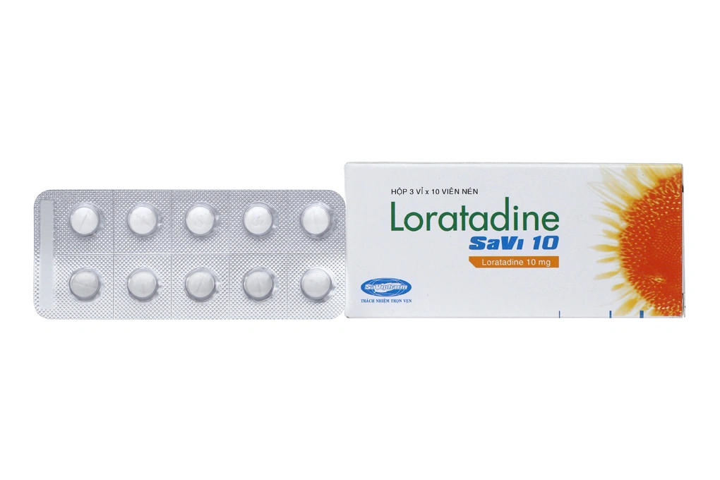 Loratadine Savi 10 trị viêm mũi dị ứng, mày đay (3 vỉ x 10 viên) - 1