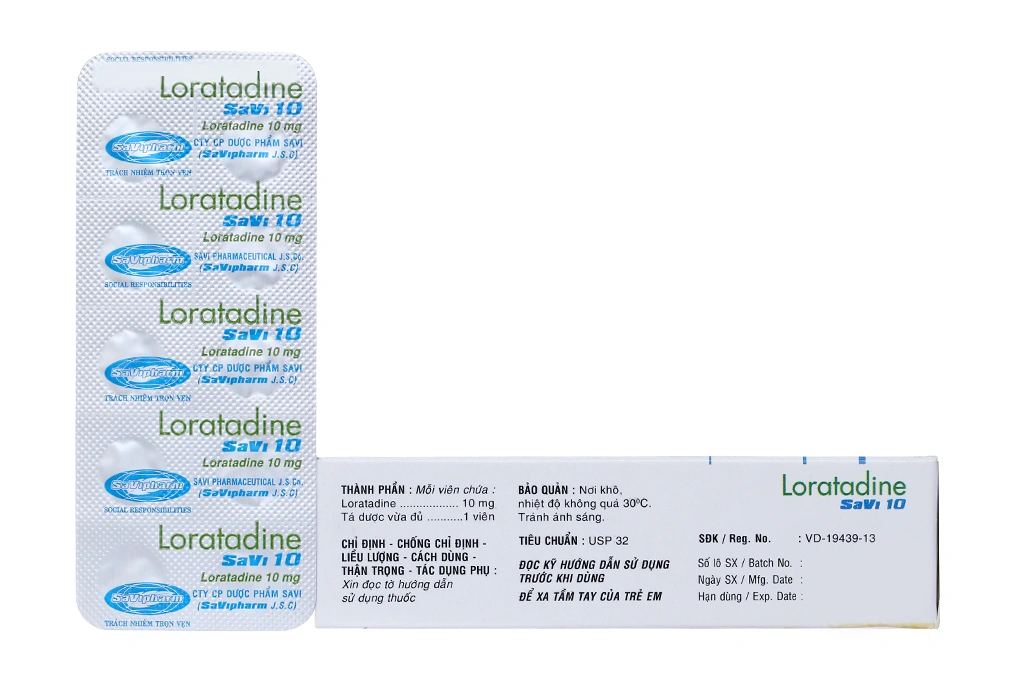 Loratadine Savi 10 trị viêm mũi dị ứng, mày đay (3 vỉ x 10 viên) - 2
