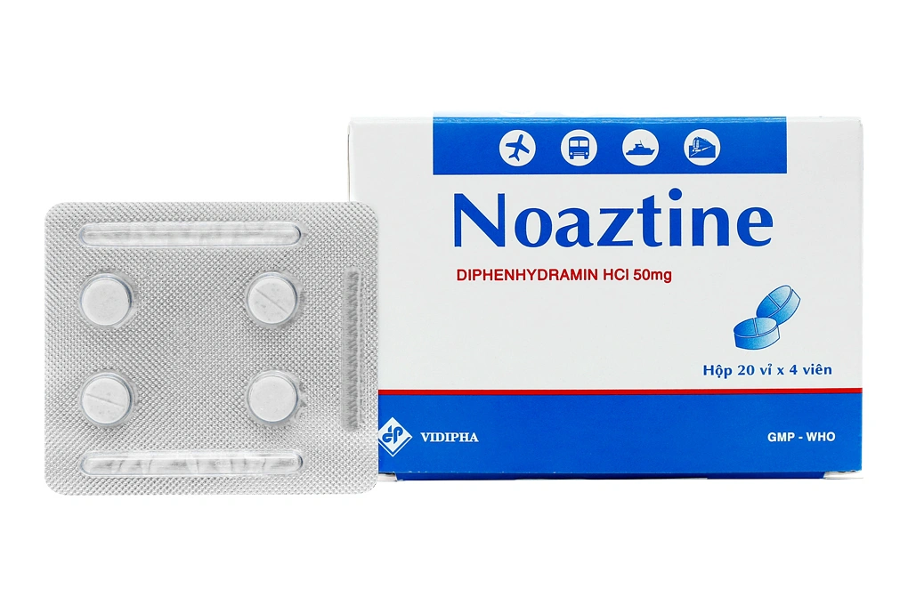 Noaztine 50mg trị dị ứng, cảm cúm (20 vỉ x 4 viên) - 1