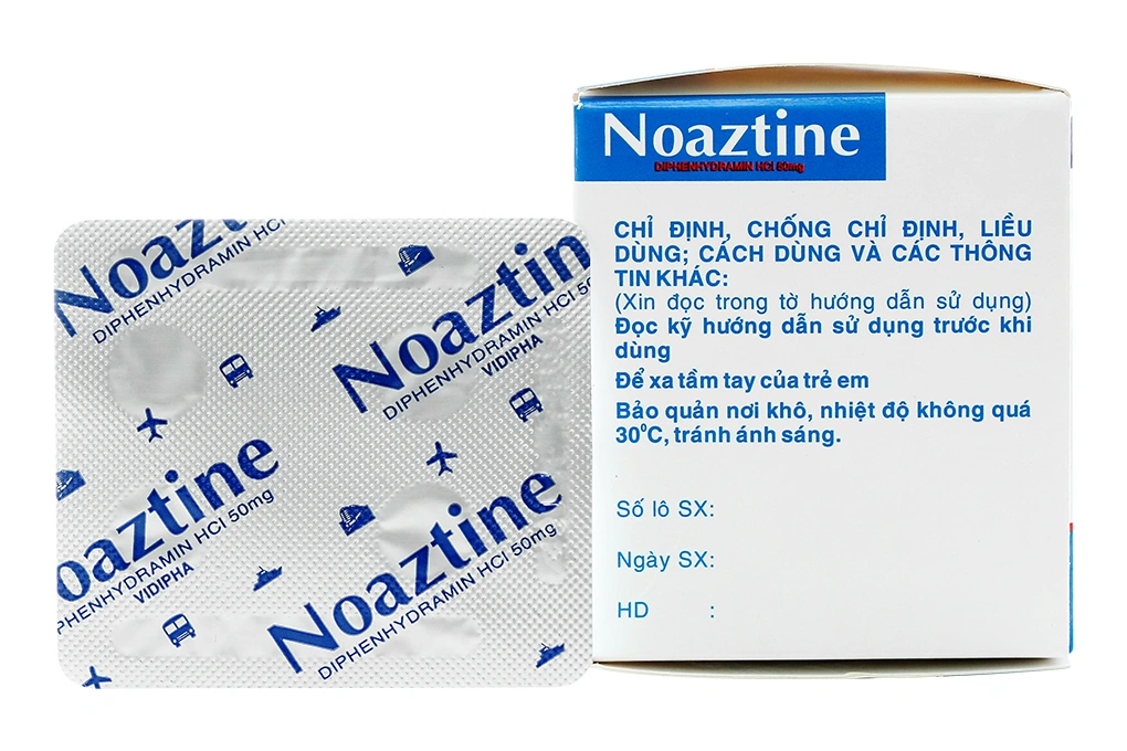 Noaztine 50mg trị dị ứng, cảm cúm (20 vỉ x 4 viên) - 2