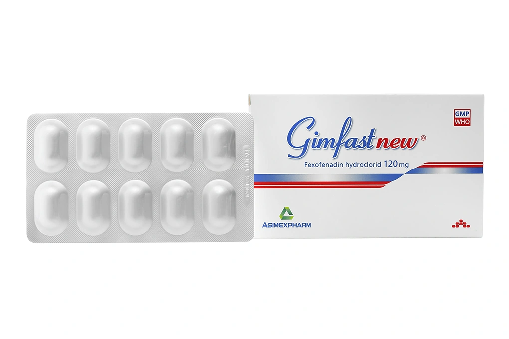 Gimfastnew 120mg trị viêm mũi dị ứng, mày đay (2 vỉ x 10 viên) - 1