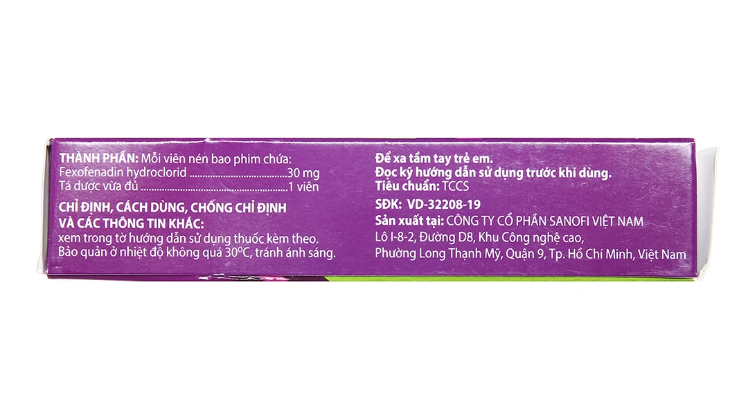 Telfast Kids 30mg trị viêm mũi dị ứng, mày đay cho bé (1 vỉ x 10 viên) - 12
