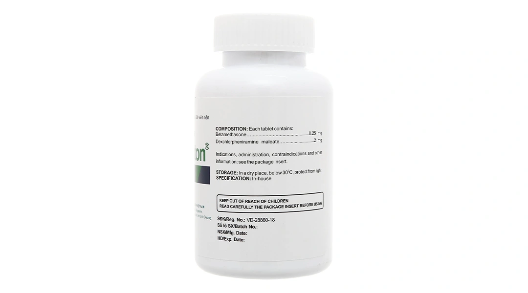 BenoBoston trị triệu chứng viêm mũi dị ứng, mày đay lọ 500 viên - 1