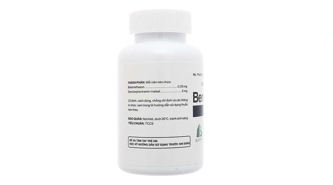 BenoBoston trị triệu chứng viêm mũi dị ứng, mày đay lọ 500 viên - 3