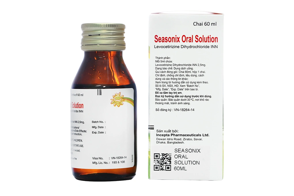 Dung dịch uống Seasonix trị viêm mũi dị ứng, mày đay chai 60ml - 3